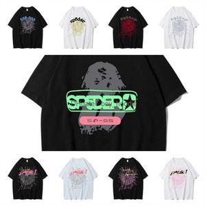 2024男性TシャツピンクヤングスーグSp5der 555555 MANS女性