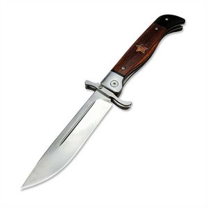 Coltello da tasca pieghevole tattico con manico in legno con ramo acido russo Coltelli EDC da caccia da campeggio all'aperto