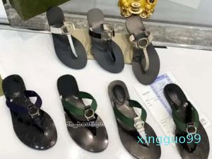 Leder Tanga Sandale Frauen Männer Mode Designer Hausschuhe Mode Dünne Flip-Flops Schuhe Sommer