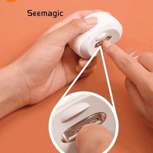 Control xiaomi seemagic Electric Automatic Nail Clippers with Light Trimmer Manicure Scissors for Kids Adults Body Care Tools