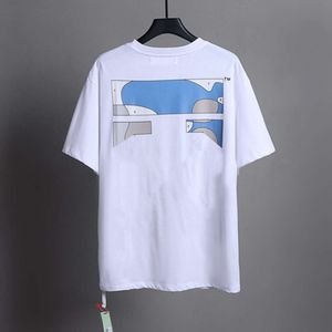 Luxusmarke Herren T-Shirt Tops T-Shirts Designer T-Shirts Offs Männer Frauen Offswhite Casual T-Shirt Sommer Klassische T-Shirts Back Paint Arrows Weiß Kurzarm T-Shirt 4EW1