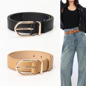 Bälten Kvinnor Personlig nål Buckle Belt Girls Versatile Fashionable Women's Waistband Matching Dress Jeans