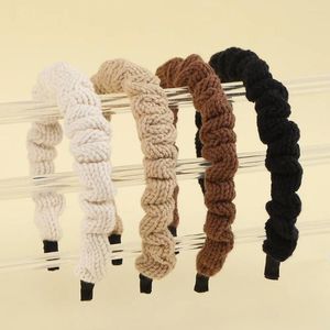 Acessórios para o cabelo 10 pçs/lote 15mm vintage artesanal lã hairbands inverno quente bebê meninas mulheres tricô headbands 4 cores