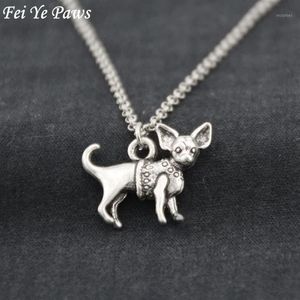 Naszyjniki wisiorek Antique srebrny kolor chihuahua pies stal nierdzewna łańcuch łańcucha boksowego zwierzęcia chocker moda akcesoria Jewele206h
