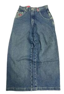 Jnco Vintage Jeans Y2K Harajuku Hip Hop Brief gestickt Baggy Jeans Denim Hosen Männer Frauen Goth hohe Taille breite Hose Winter01 493