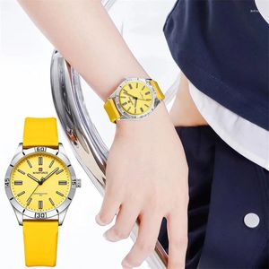 Wristwatches Watch For Fashion Lady With Unique And Elegant Design Luxury Women's Simple Waterproof Silicone Strap Charming Clock