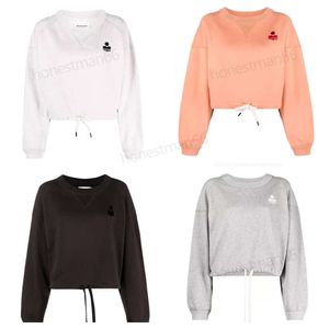 Isabels Marants Mulheres Designer Moletom Moda Hoodies Nova Carta Reunindo Alça De Impressão Em Torno Do Pescoço Sportshirt Mulheres Casual Suéter De Manga Comprida Tops