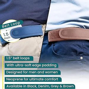 Belts Buckle-Free Elastic Belt - Ultra-Soft Padding For Ostomy Bag Back Pain & Wheelchair Fits 1.5 Inch Loops