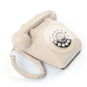 Eletrônicos Outros Eletrônicos Atacado Casamento bege Gravador de Áudio Livro de Visitas Telefones Antigos com Função de Gravação Retro Teclado Telefone 2