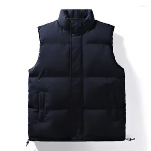 Men's Vests Winter Vest Men Solid Sleeveless Parkas Jacket Harajuku Casual Thick Warm Couple Waistcoat Male Clothing Unisex Outwear 5XL 2023