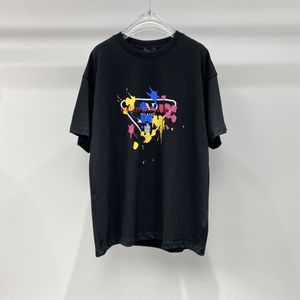 メンズTシャツデザイナーシャツメンズシャツデザイナーTシャツ夏のカジュアルピュアコットンラウンドネックスプラッシュインクロゴ印刷ファッショナブルなストリートメンズ服