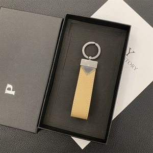 Designer Keychain Men Women Luxury Fashion Triangle Logo Keyring Zinc Alloy Car Key Chains Lovers Gift Keychain 8 Kinds Of Colors With Box 451