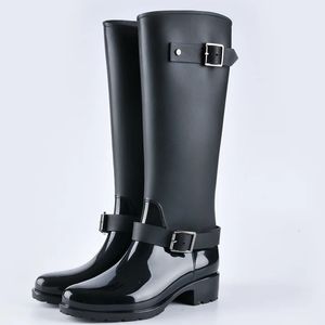 Women's Rain Boots Waterproof Rain Boots Fashion Non-slip Long Tube Water Shoes Korean Version Mid-tube Adult Water Boots Women 231229