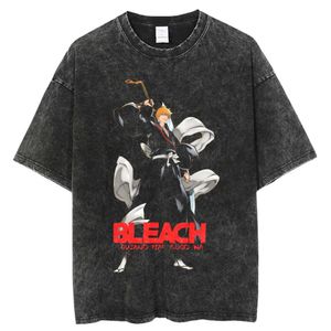 Kurosaki Ichigo T Shirts Bleach Anime Tops Quick Dry Washable Short Sleeves Male Casual Streetwear New Summer Fashion Tees