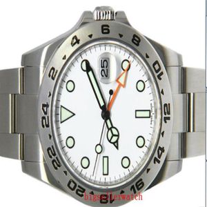 Luksusowy zegarek wysokiej jakości 42 mm Explorer II 216570-77210 Biała Dialasia ze stali nierdzewnej 2813 Ruch Mechaniczne automatyczne męskie zegarki B2403