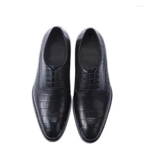 Dress Shoes Cwv Business Banquet Crocodile Leather Male Derby Sole For