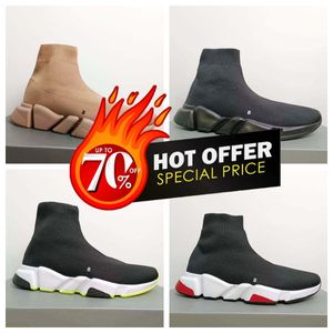 Tasarımcılar Belikge Hızları 2.0 V2 Günlük Ayakkabı Platformu Spor Sneaker Erkek Kadınlar Tripler S Paris Socks Boots Siyah Beyaz Işık Yakut Yüksek