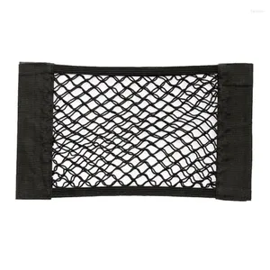 Otomobil Organizatörü 28GB Bagaj Net Mesh Otomatik Kargo Depolama Organizatörleri Elastik SUV Netting Cep Duvar Sticker Eklenti Torbaları Torba 15.7''x10 ''