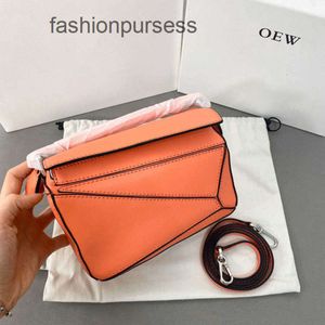 Mini Women Designer Bag outlet Fashion 2024 Geometry Pack Hands Bags looewe Cowhide Spliced Pillow Single Shoulder Straddle Puzzles Leather K3EN