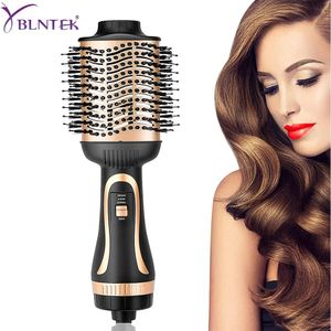 Secadores YBLNTEK Um Passo Secador de Cabelo Volumizer Secador de Cabelo Ar Quente Brus Straightener Curler Pente Elétrico Ion Sharon Blow Dryer Brush