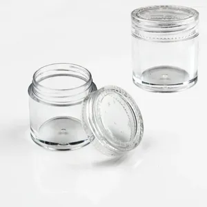 Storage Bottles 10 Gram Empty Nail Case 100pcs/lot Art Glitter Dust Powder Box Whole Sale Clear Pots Bottle Container Jar