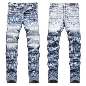 Men Jeans Letter Star AM tiny spot Men Embroidery Patchwork Ripped Sexy Romantic Wild Motorcycle Pant Mens AM3530-00 size 29-38