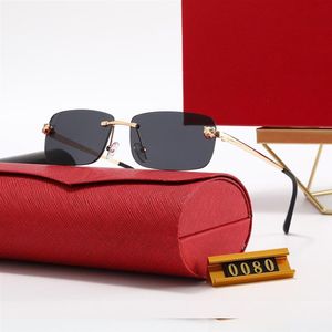Luxury BRAND Fashion Classic square Carter Gradient lens Sunglasses woMen rimless Vintage Brand Design Sun Glasses Oculos uv400253O
