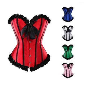 Women's Shapers Vintage Corsets Lace Up Bustier Plus Size Korsefor Women Striped Gothic Gorset Sexy Boned Corselet Burlesque Outfit