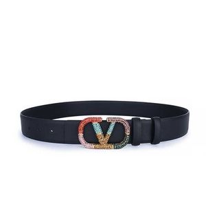 56% Designer New V Family Seven Colored Warren Hardware Colorful Belt Versatile Waist Seal Pure Handmade Sticky Broken Diamond