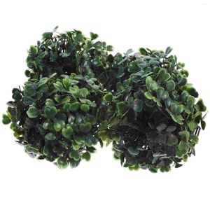 Dekorativa blommor 33 tum konstgjorda växt topiary boll falska runda faux boxwood bollar juldekor bakgård balkong bröllop