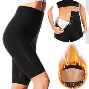 Modeladores femininos 3 fileiras de ganchos, calças para queima de gordura, controle de barriga, sauna, suor, legging para perda de peso, cintura trainer