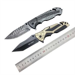 Utomhus aluminiumlegering Handtage Folding Fick Knifing Camping Hunting EDC Knives With Rope Cutter