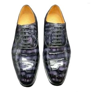 Scarpe eleganti Chue Arrivo Uomo Uomo In pelle di coccodrillo Fromal Oxford con suole