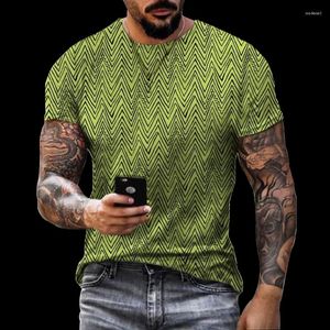 T-shirt da uomo T-shirt divertente 3D stampato oversize allentato manica corta Estate Uomo Abbigliamento Vintage Street Solid Pattern Tees Tops