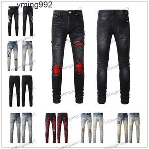 2J26 2023 Nuovi arrivi MENS AM2 Luxuria Amari Amirl Designer denim Purple Jeans Hole Am pantaloni Amirs Amiiri Amirly Jean Coolguy Biker Pants Man Abbigliamento #810