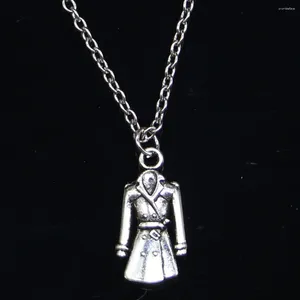 Chains 20pcs Fashion Necklace 23x11mm Overcoat Coat Trenchcoat Pendants Short Long Women Men Colar Gift Jewelry Choker