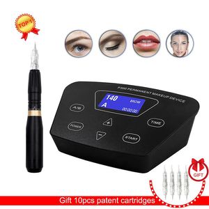 Macchina Biomaser P300 + hp100 Trucco permanente Rotary Hine Kit tatuaggio sopracciglio Penna professionale per sopracciglio Eyeliner Set tatuaggio labbra