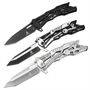 Mechanical Stainless Steel Handle Tactical Pocket Knife Camping EDC Hunting Folding Knives