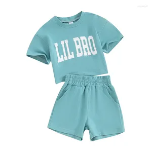 Clothing Sets Baby Toddler Girl Boy T Shirt And Shorts Set Big Sister Little Brother Matching Outfits Oversized Summer Clothes