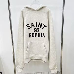 2024 Bluza projektantka mody mężczyźni i kobiety z kapturem Saint Sophia Swater Jumper Tops Botton Oversizez Duże rozmiar plus rozmiar