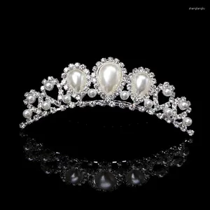 Hair Clips MXME Classy Pearl Comb Crystal Jewelry Princess Bridal Clip Headpiece Headdress For Wedding