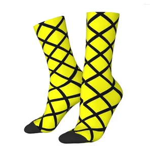 Herrstrumpor Tolfte natten Malvolio Yellow Cross Garters harajuku högkvalitativa strumpor hela säsongen för unisex gåva