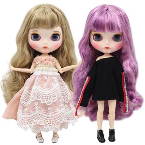 Icy DBS Blyth Doll 16 BJD Joint Body White Skin Matte Face With Eyebrow Custom Doll 30cm OB24 NUDE ANIME 231229