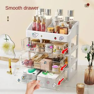 Förvaringslådor Tabeller Box Makeup Up Skincare Lipstick Case Holder Make Desktop Cosmetic Brush Organizer Type Drawer