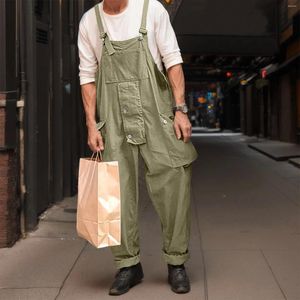 Men's Jeans Mens Mechanic Jumpsuit Male Relaxed Fit Duck Bib Overall Men Denim Bibs Overalls Fashion Slim Jumpsuits With Pockets