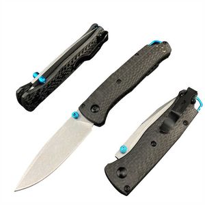 533-3 Mini Bugout Carbon Fiber Handle Pocket Knife Camping Tactical Hunting EDC Folding Knives