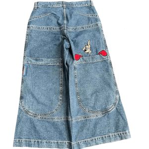 JNCO Jeans Y2K Harajuku Hip Hop Puppy Embroidery Baggy Jeans Denim Pants Men Women Goth High Waist Wide Trousers Streetwear 231229