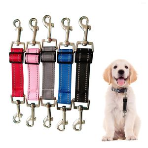 Coleiras para cães 5 peças, caminhada, corrida, dupla extremidade, multifuncional, giratória, resistente, alças ajustáveis, seguras para usar, clipes de coleira de nylon