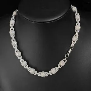 Chains Hip Hop Jewelry 10.5MM Necklace Chain For Women Accessories Iced Out Micro Pave Cz Big Round Bead Choker