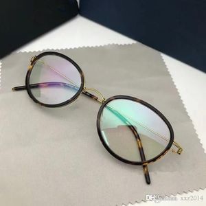 프레임 핸드 메이드 6008 안약 Noscrew 디자이너 Ovalshape Titanium Glasses 5219145 가벼운 처방 안경 풀셋 케이스